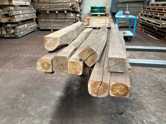 Balken in teak hout (8x) - afbeelding 3 van  5