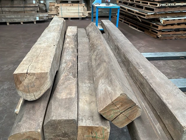 Balken in teak hout (8x) - afbeelding 5 van  5