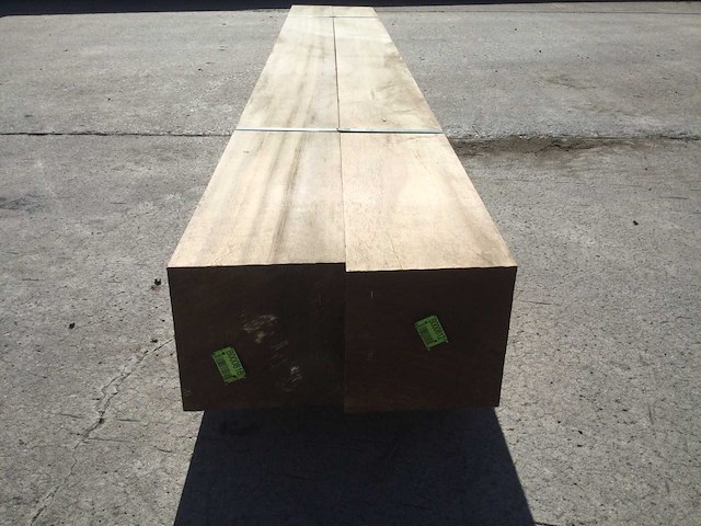 Balken padouck 2750 x 195 x 195 mm ( 2 x ) - afbeelding 1 van  3