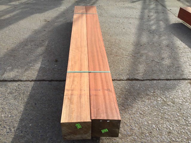 Balken padouck 2750 x 200 x 200 mm ( 2 x ) - afbeelding 2 van  7