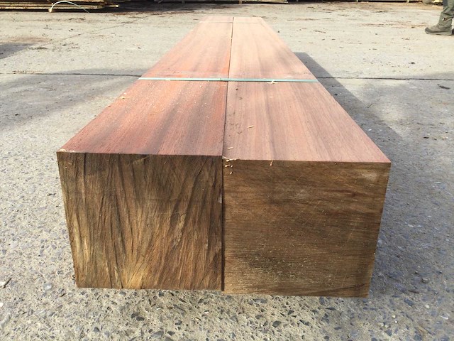 Balken padouck 2750 x 200 x 200 mm ( 2 x ) - afbeelding 5 van  7