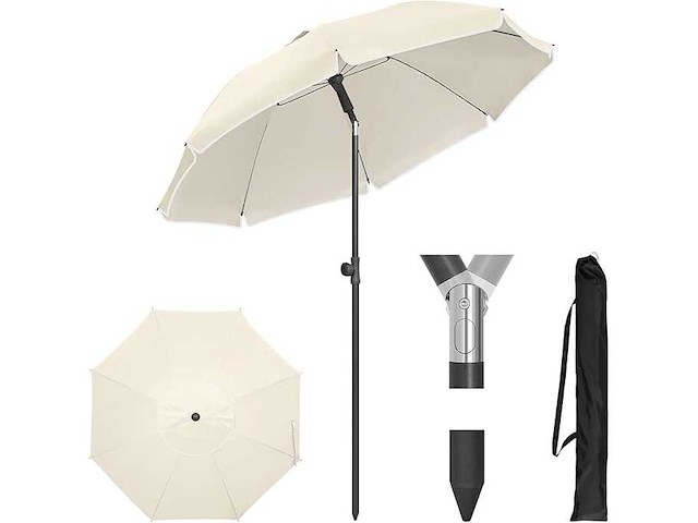 Balkonparasol - diameter: 135cm - upf uv-bescherming - afbeelding 1 van  4
