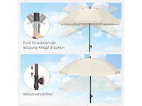Balkonparasol - diameter: 135cm - upf uv-bescherming - afbeelding 3 van  4