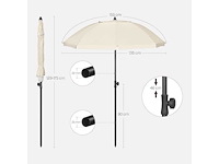 Balkonparasol - diameter: 135cm - upf uv-bescherming - afbeelding 4 van  4