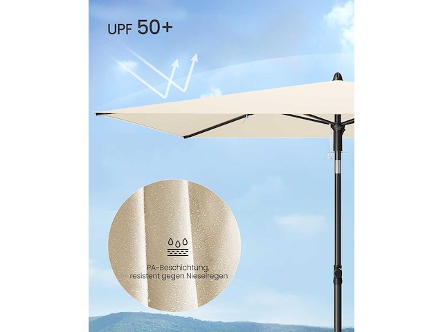Balkonparasol, 190 x 120 cm - afbeelding 3 van  4