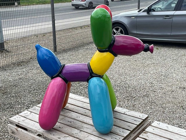 Balloondog h100cm multicolor - afbeelding 2 van  2
