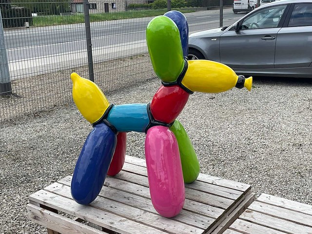 Balloondog h100cm multicolor - afbeelding 2 van  2
