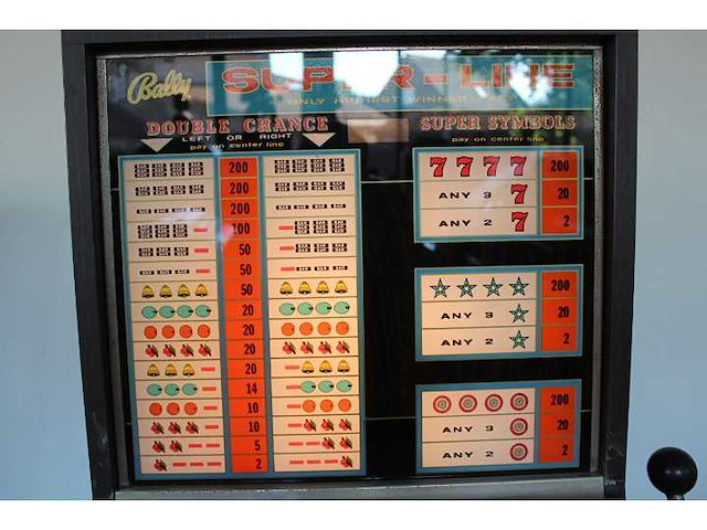 Bally - 1971 - super line - speelautomaat - afbeelding 4 van  9