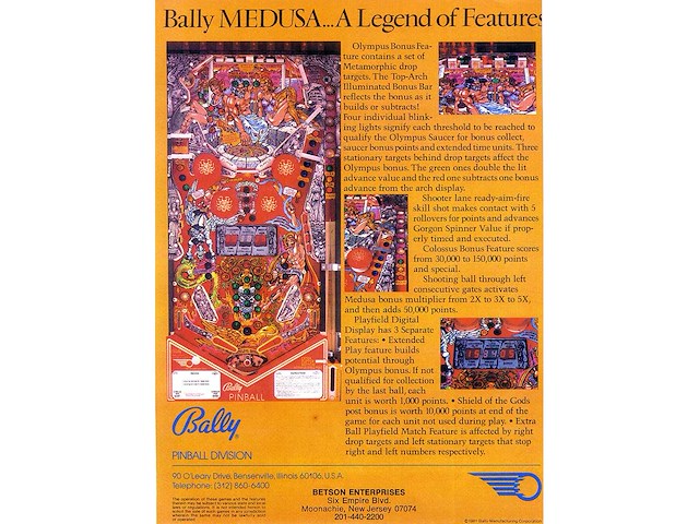 Bally - medusa - flipperkast - afbeelding 6 van  7