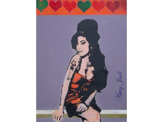 Bambi (ca. 1982) 'amy jade', 2011, stencilled acrylic spray on canvas, 100 x 77 cm. (39.36 x 30.30 in.) - afbeelding 1 van  8