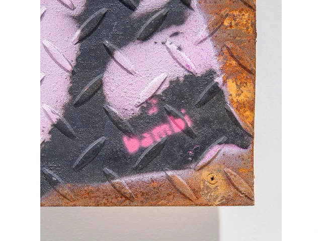 Bambi (ca. 1982), 'top fashion accessory', stencilled acrylic spray on metal 48 x 40 cm. (18.89 x 15 3/4 in.) - afbeelding 4 van  6