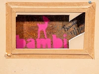 Bambi (ca. 1982), 'top fashion accessory', stencilled acrylic spray on metal 48 x 40 cm. (18.89 x 15 3/4 in.) - afbeelding 6 van  6