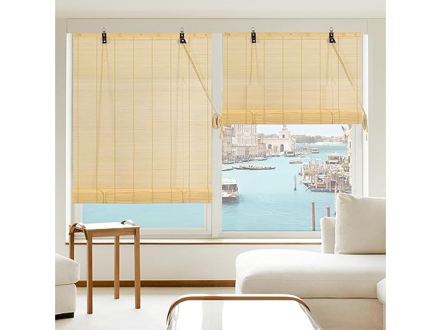 Bamboe rolgordijn 90x180cm - afbeelding 2 van  3