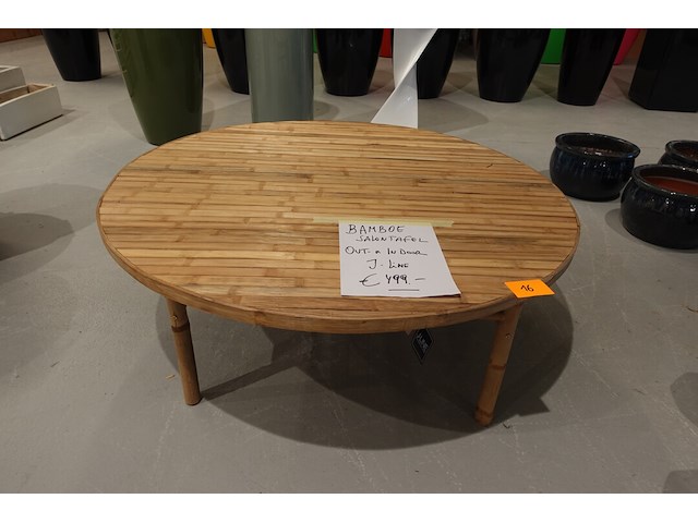 Bamboe salontafel j-line - afbeelding 2 van  3