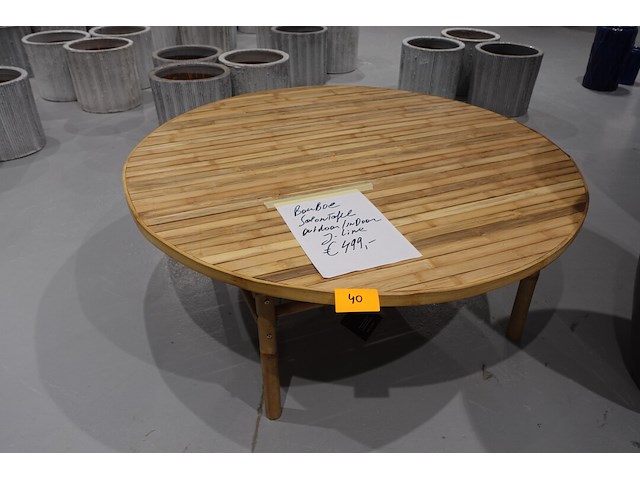 Bamboe salontafel j-line - afbeelding 2 van  3