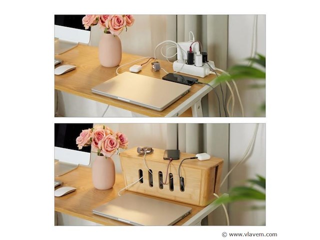 Bamboo kabel organiser - afbeelding 2 van  5
