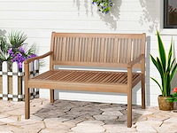 Banc de jardin 2 places en bois banquette jusqu'à 200 kg - afbeelding 1 van  9