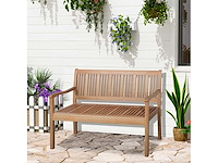 Banc de jardin 2 places en bois banquette jusqu'à 200 kg - afbeelding 2 van  9