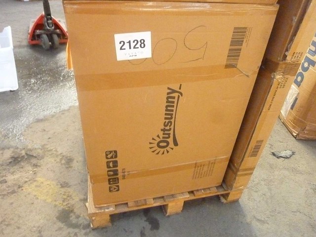 Banc de jardin 2 places en bois banquette jusqu'à 200 kg - afbeelding 9 van  9