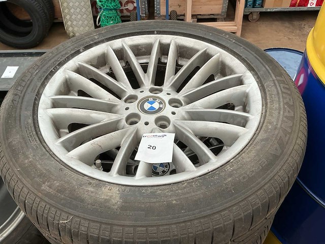 Band bridgestone 245/50r18 bmw velg met band (4x) - afbeelding 1 van  2
