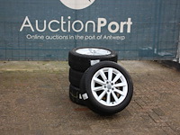 Banden bridgestone 195/55r16 91v met velg audi 4 stuks (marge) - afbeelding 1 van  1