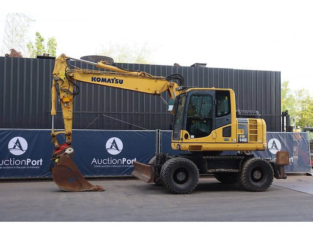 Bandenkraan komatsu pw 148-8 diesel 90kw 2011 - afbeelding 1 van  1