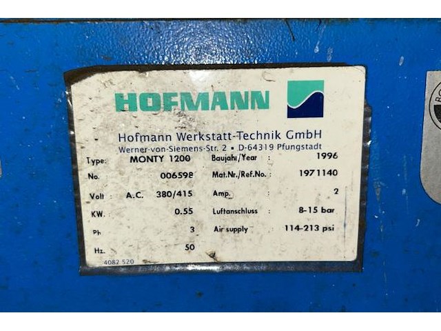 Bandenmachine hofman monty 1200 - afbeelding 8 van  8