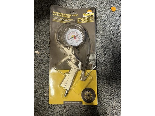 Bandenvul pistool met drukmeter - afbeelding 1 van  3
