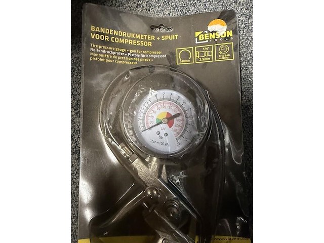 Bandenvul pistool met drukmeter - afbeelding 2 van  3
