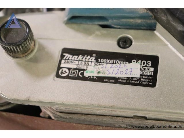 Bandschuurmachine - makita - 9403 - afbeelding 3 van  3