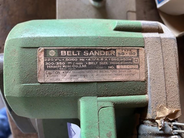 Bandschuurmachine hitachi sb-110, 960 w, 220 v. inclusief stofzak. - afbeelding 2 van  2