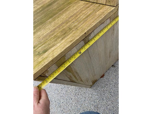 Bank accoya hardhout 260cm - afbeelding 3 van  6