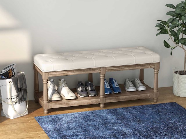 Bank, gestoffeerde bank 2 niveaus plank - afbeelding 1 van  6