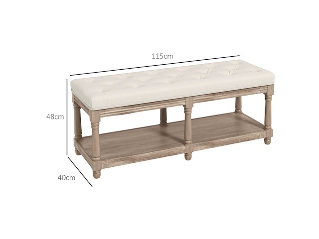 Bank, gestoffeerde bank 2 niveaus plank - afbeelding 4 van  6