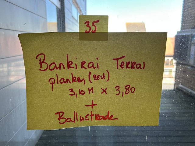 Bankirai terras planken (26st) + ballustrade in alu - afbeelding 3 van  4