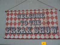 Banner welcome to the freak show - afbeelding 1 van  1