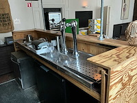 Bar - toog - bartoog met tapinstallatie en afwasbak - afbeelding 4 van  10