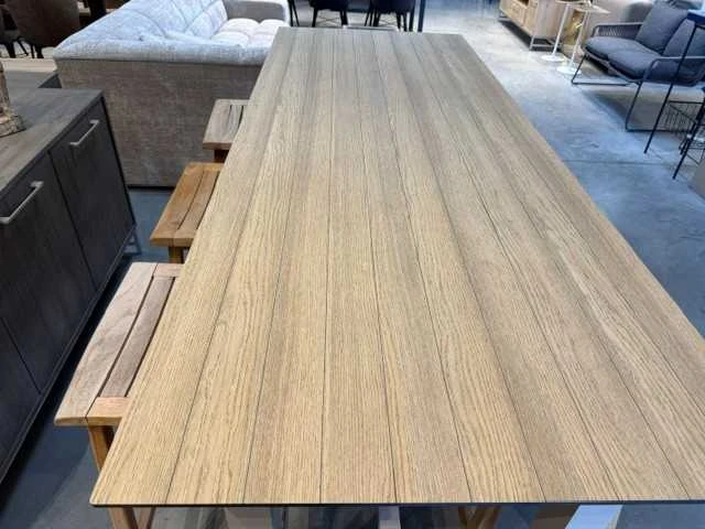 Bar tuinset + 6 teak krukken - afbeelding 4 van  5