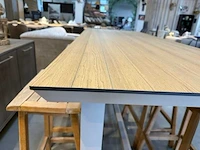Bar tuinset + 6 teak krukken - afbeelding 5 van  5