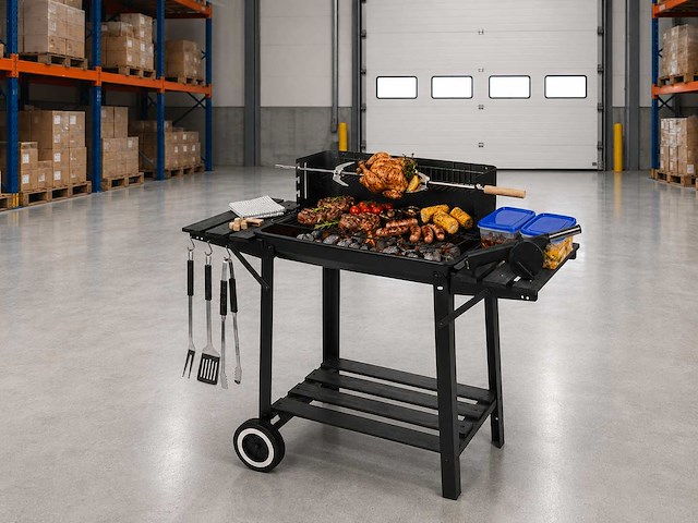 Barbecue houtskool met draaispit - afbeelding 1 van  7