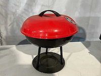Barbecue houtskool rond - 35cm - rood/zwart - afbeelding 1 van  5