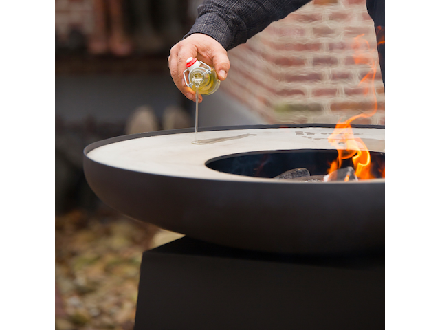 Barbecue met houtopslag oryx staal - zwart - afbeelding 4 van  7