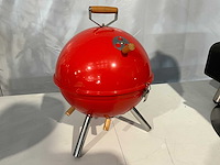 Barbecue rond - 30 cm - houtskool - rood - afbeelding 1 van  5