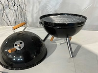 Barbecue rond - 30cm - houtskool - zwart - afbeelding 4 van  4