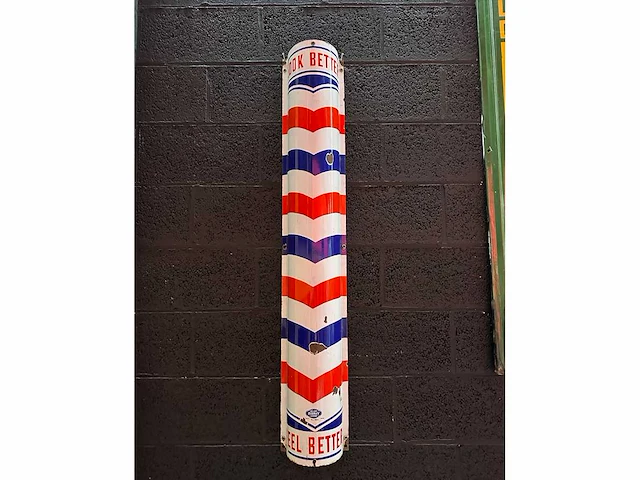 Barber pole emaille plaat - afbeelding 1 van  4