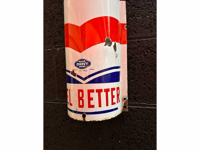 Barber pole emaille plaat - afbeelding 4 van  4