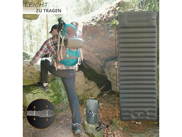 Bärberg zelfopblazend luchtmatras - afbeelding 6 van  6