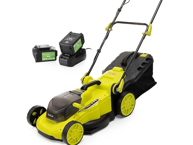 Baricus 40 cm grasmaaier met 2 x 4,0 ah batterijen en mulch-inzet - afbeelding 1 van  8