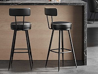 Barkruk - keukenstoel, gestoffeerde stoel, pu met naden (x6 mix)