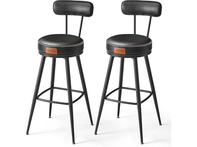 Barkruk - keukenstoel, gestoffeerde stoel, pu met naden (x6 mix) - afbeelding 10 van  11